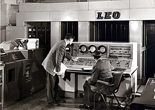 Alan Jacobs (standing) and Ernest Roberts at the II/I control Desk c 1958