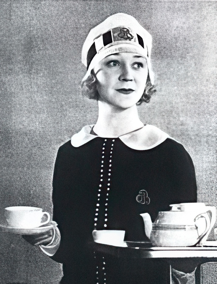 Binnie Hale - a well known actress at the time, dressed as a Nippy